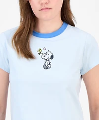 Love Tribe Juniors' Snoopy Crewneck T-Shirt