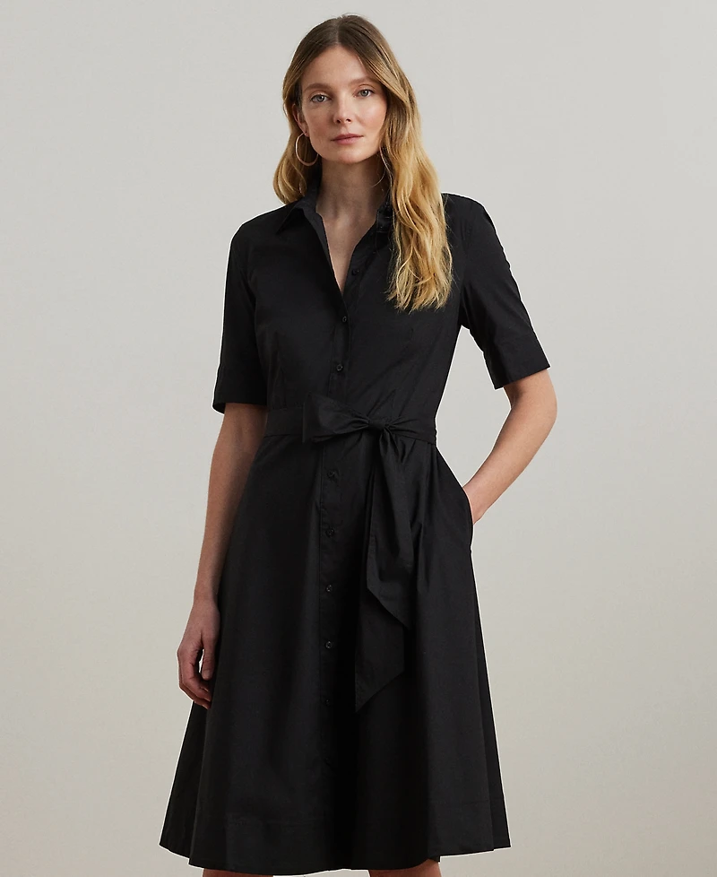 Lauren Ralph Petite Elbow-Sleeve Shirtdress