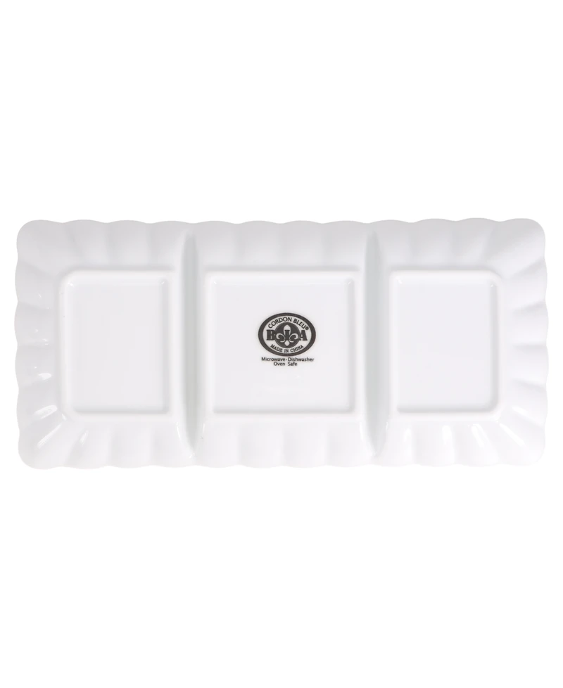 Bia Cordon Bleu Petal Divided Serving Dishes, Set of 2