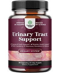 Urinary Tract Support Supplement | High Potency D-Mannose with Cranberry Juice Powder & Dandelion for Urinary Tract Health | 30ct