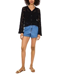 Vince Camuto Women's Pointelle Cotton Cardigan