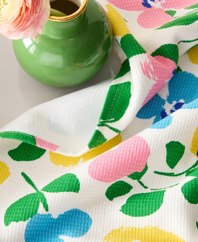 kate spade new york Painterly Bouquet Cotton Kitchen Towel Set, 17" x 28"