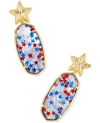 Kendra Scott Gold-Tone Glitter Star Illusion Elle Drop Earrings