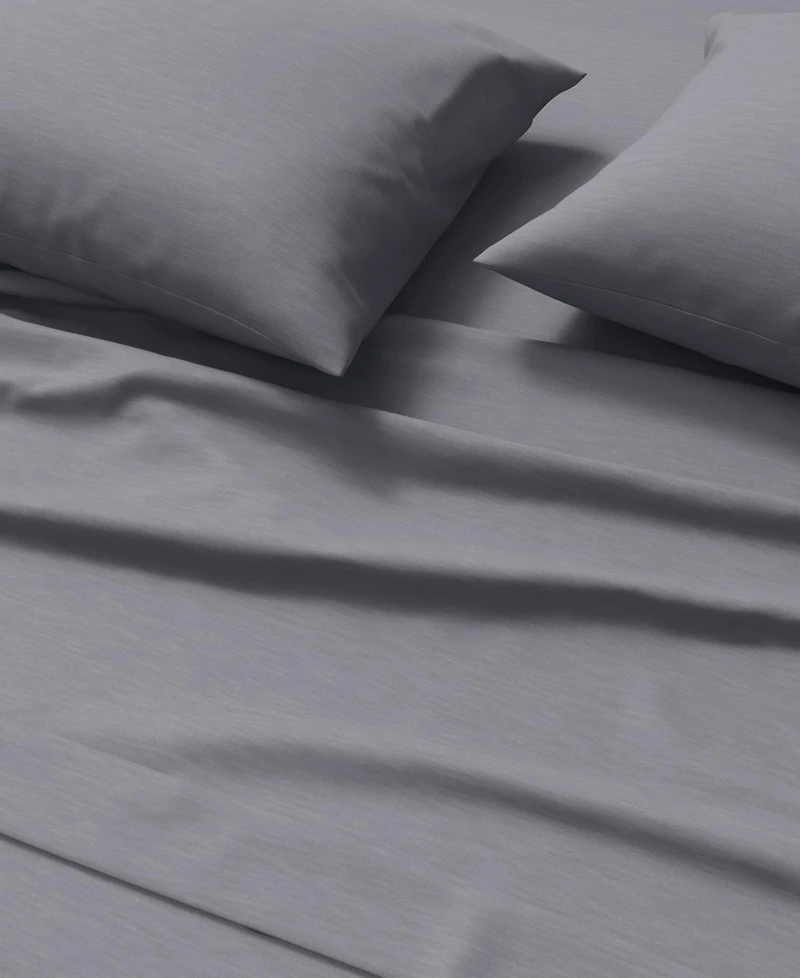 Linery & Co. Heathered Melange Cotton Jersey Knit Sheet Set