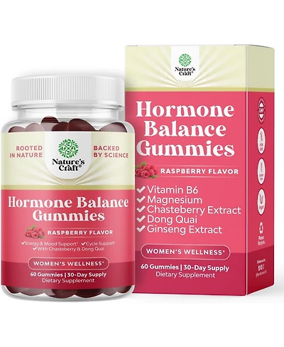Hormone Balance Gummies for Women | Pms Gummies and Cycle Support Supplements | Vitamin B6