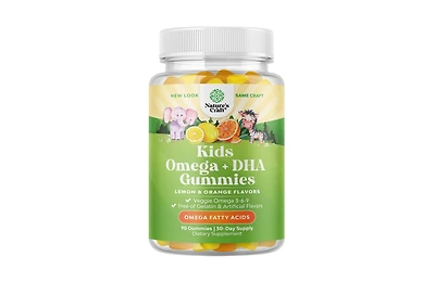 Kids Omega Dha Gummies | Immunity and Focus, Lemon & Orange Flavor | 90ct