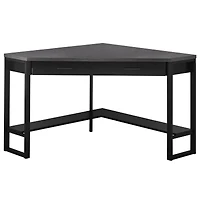 Corner Computer Desk 42" Sturdy Wood and Metal Frame for Home or Office Use