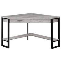 Corner Computer Desk 42" Sturdy Wood and Metal Frame for Home or Office Use
