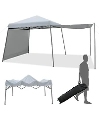 Patio 10x10FT Instant Pop-up Canopy Folding Tent with Sidewalls and Awnings Outdoor