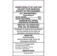 Medium 700 Fill Power Luxury White Duck Down Bed Pillow - Standard/Queen