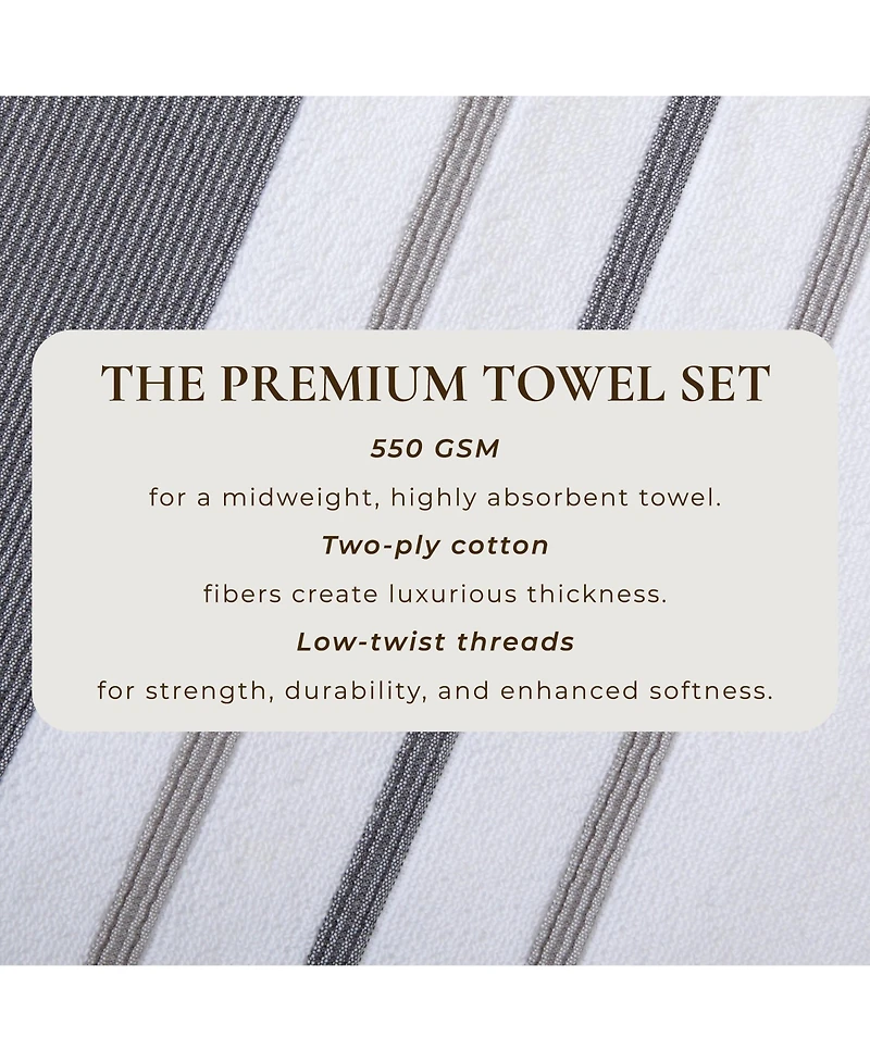 Linery & Co. Luxurious Cotton Decorative 4-Piece Hand Towel Set