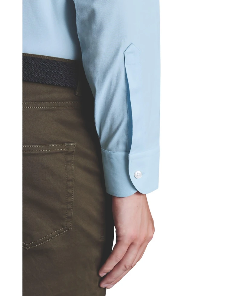 Charles Tyrwhitt Men's Non-Iron Stretch Twill Slim Fit Shirt Single Cuff