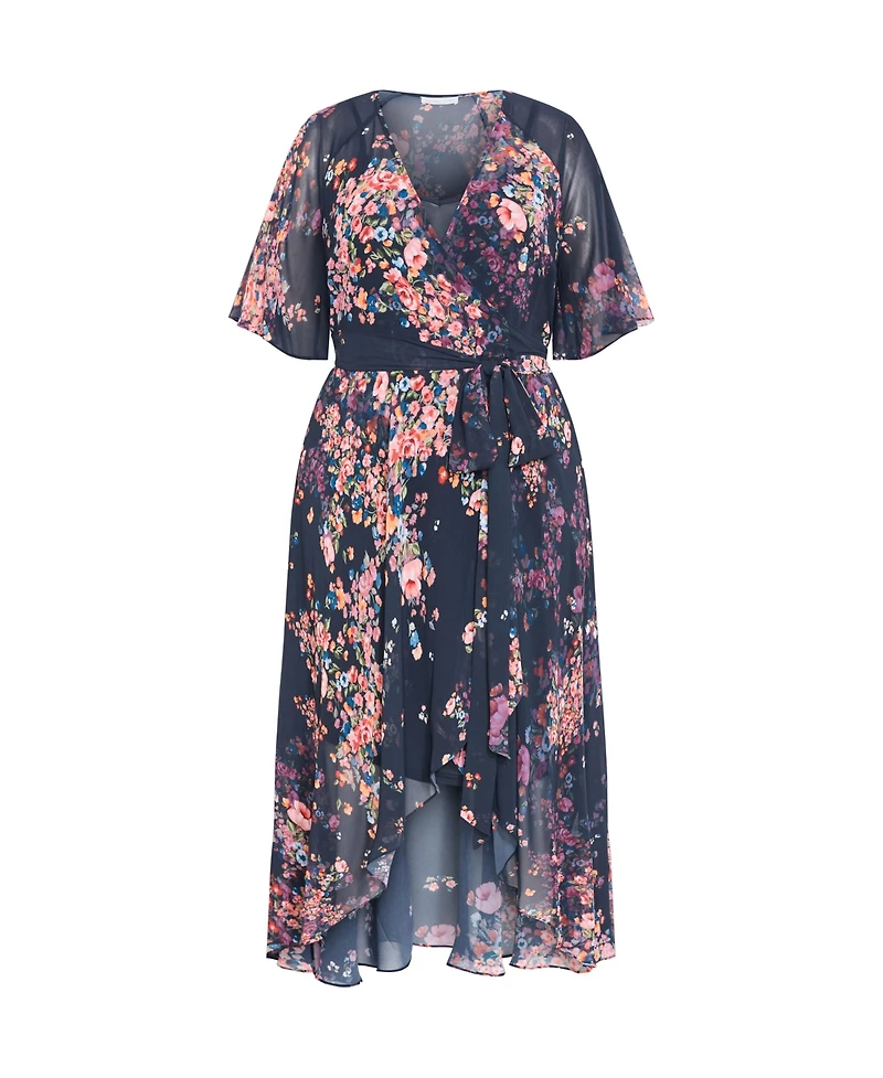 City Chic Plus Lovers Lane Print Dress