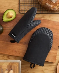 KitchenAid Gourmet Series Gridlines Mini Oven Mitts Set, Pack of 2