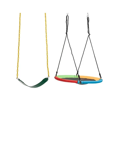2-Pack Swing Set Swing Seat Replacement and Saucer Tree Swing