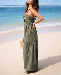 Cupshe Women's Forest Glow Striped Jumpsuit