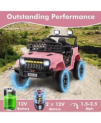 12V Kids Ride on Truck Car with Parental Remote and Music Player