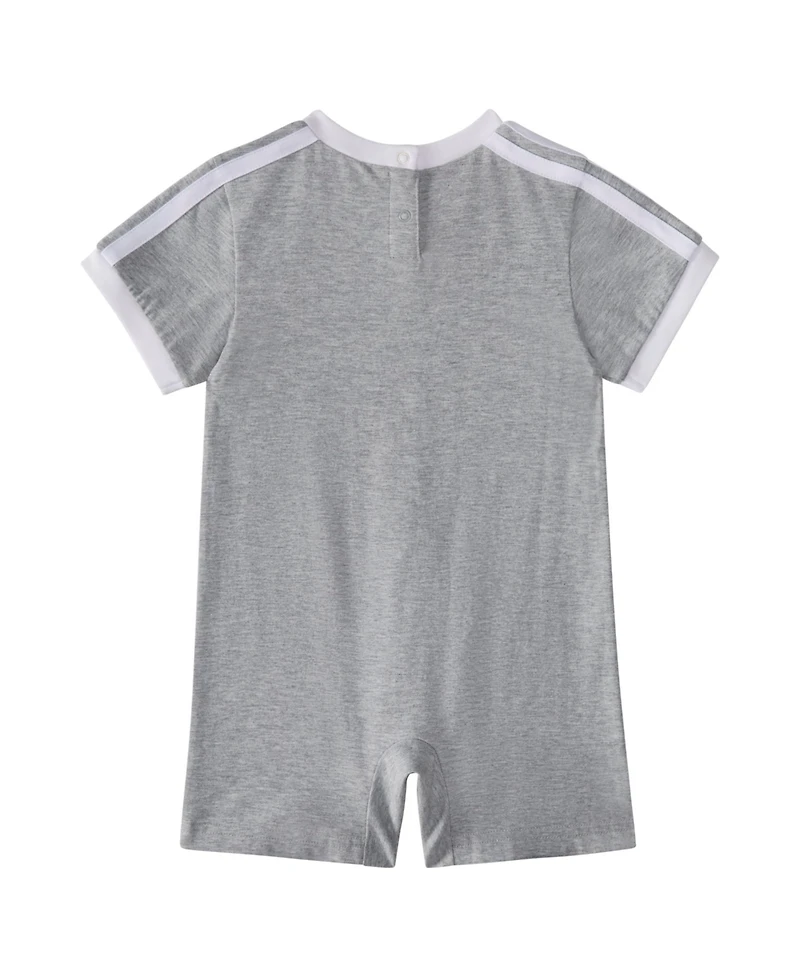 adidas Baby Boys 3-Stripe Short Sleeve Logo Romper