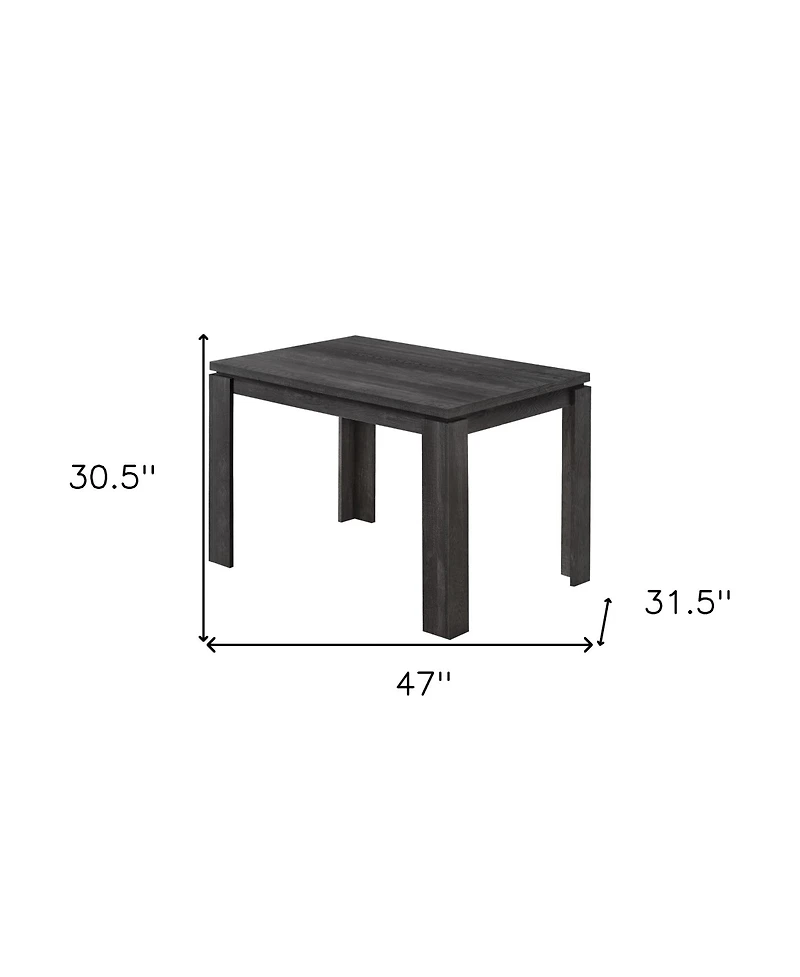47 Inch Dining Table – Space-Saving Dining Room Table with Durable Wood Construction