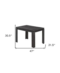 47 Inch Dining Table – Space-Saving Dining Room Table with Durable Wood Construction