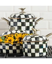 Mackenzie-Childs Courtly Check Enameled 2.5-Quart Saucepan