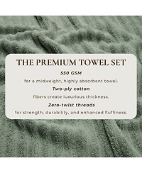 Linery & Co. Luxury 100% Combed Cotton 4-Pack Bath Towel Set