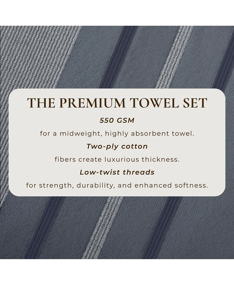 Linery & Co. Luxurious Cotton Decorative -Piece Bath Towel Set