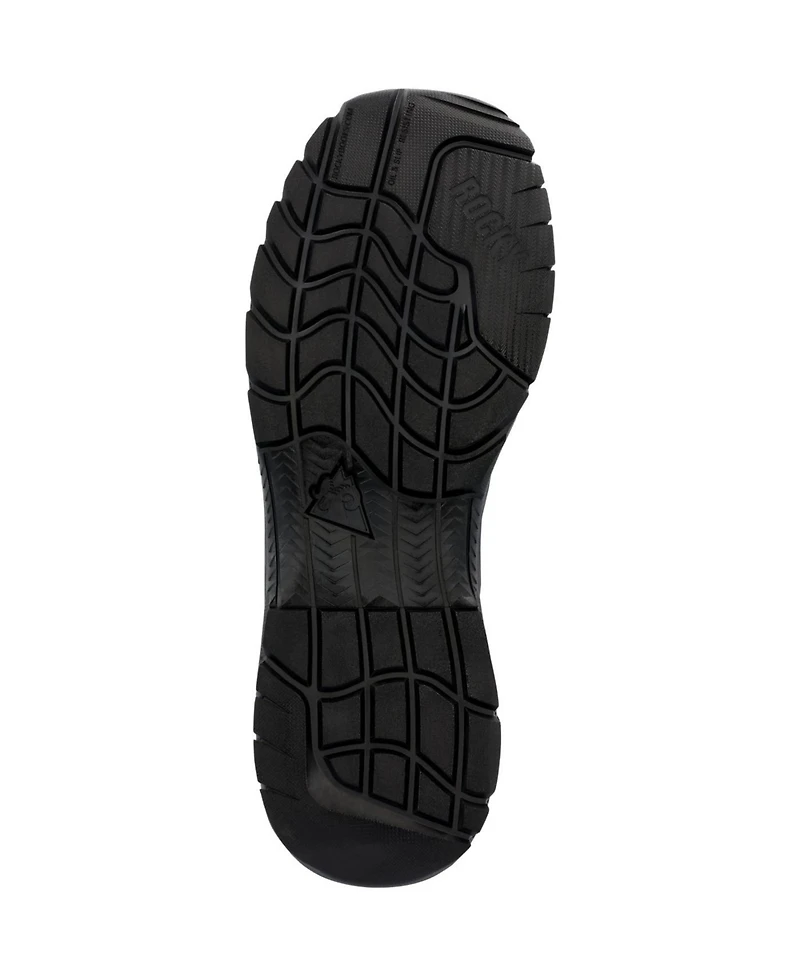 Rocky Men's Cadet 8" Black Side Zip Public Service Boot