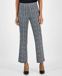 Ak Anne Klein Women's Printed Cool Crepe Pull-On Pants