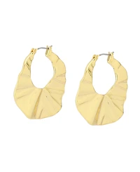 Robert Lee Morris Soho Gold Textured Hoop Earrings