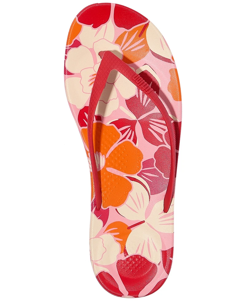 FitFlop Women's Iqushion Flowerz Ergonomic Flip Flop Sandals