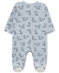 Little Me Baby Boys Raccoon-Print Footed Coverall