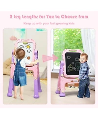 Height Adjustable Kids Art Easel Magnetic Double-Sided Board