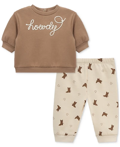 Focus Kids Baby Girls Wild West Sweatshirt & Jogger Pants, 2 Piece Set