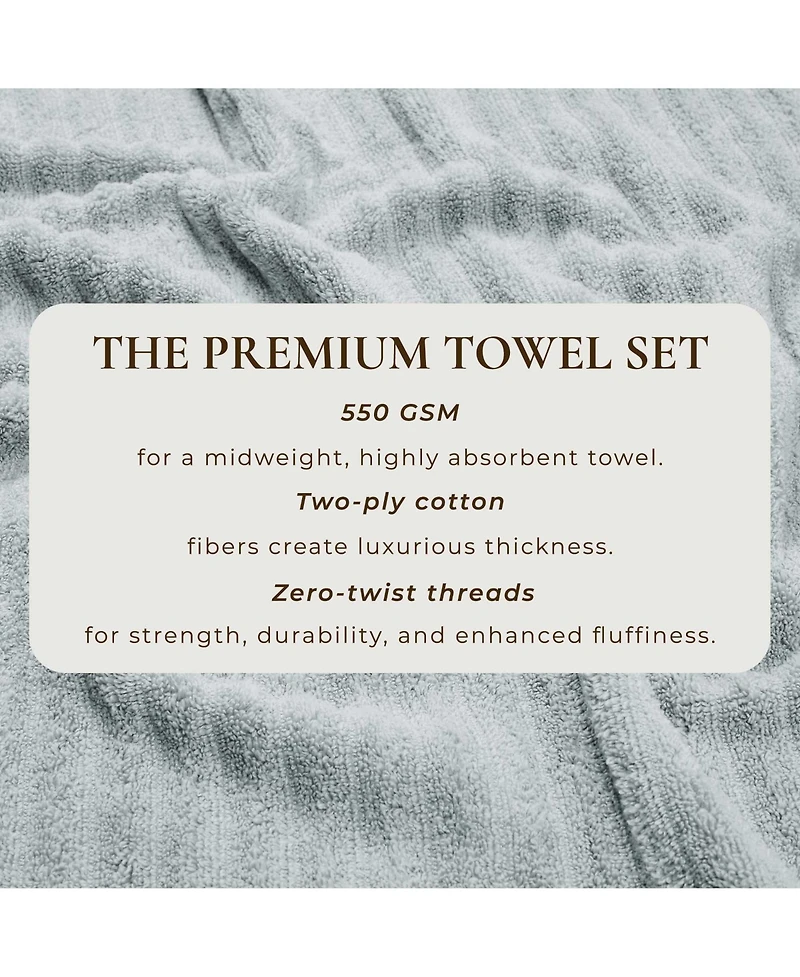 Linery & Co. Luxury 100% Combed Cotton 6-Pack Hand Towel Set