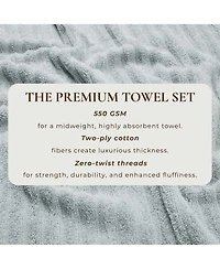 Linery & Co. Luxury 100% Combed Cotton 6-Pack Hand Towel Set
