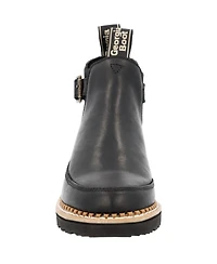 Georgia Boot Women's Black Buckle Chelsea Romeo
