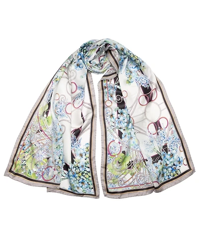 Lilla - Long Satin Silk Scarf for Women