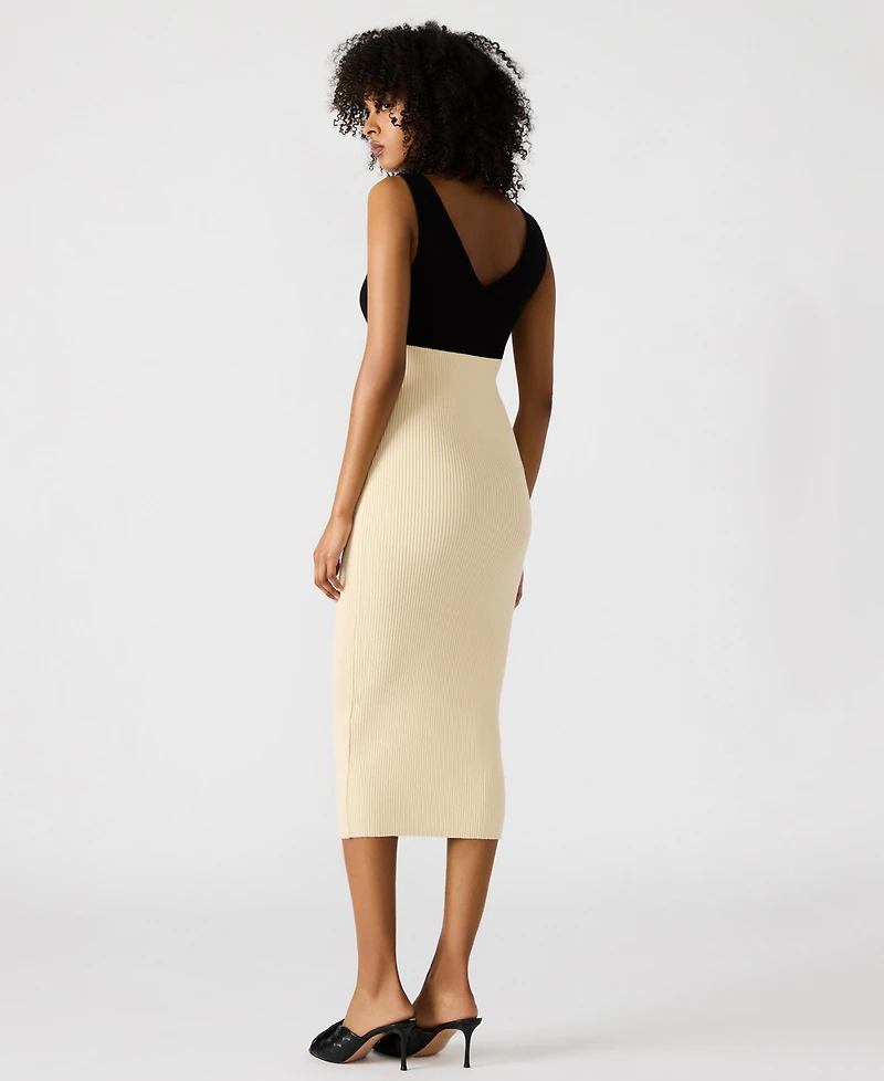 Steve Madden Women's Prunella Colorblocked Midi Dress