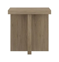 Modern Square Wood End Table 22-Inch Compact Side for Home Decor