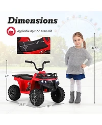 6V Kids Ride On Electric Atv with Led Headlights and MP3 Player