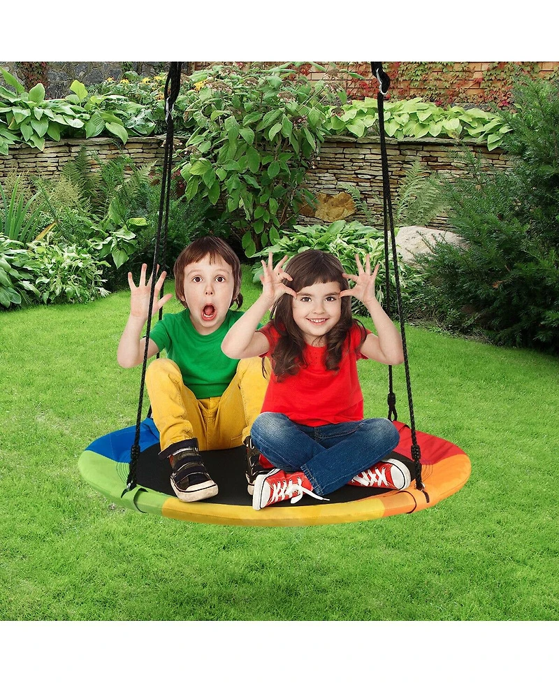 40 Inch Flying Saucer Tree Swing Outdoor Play for Kids