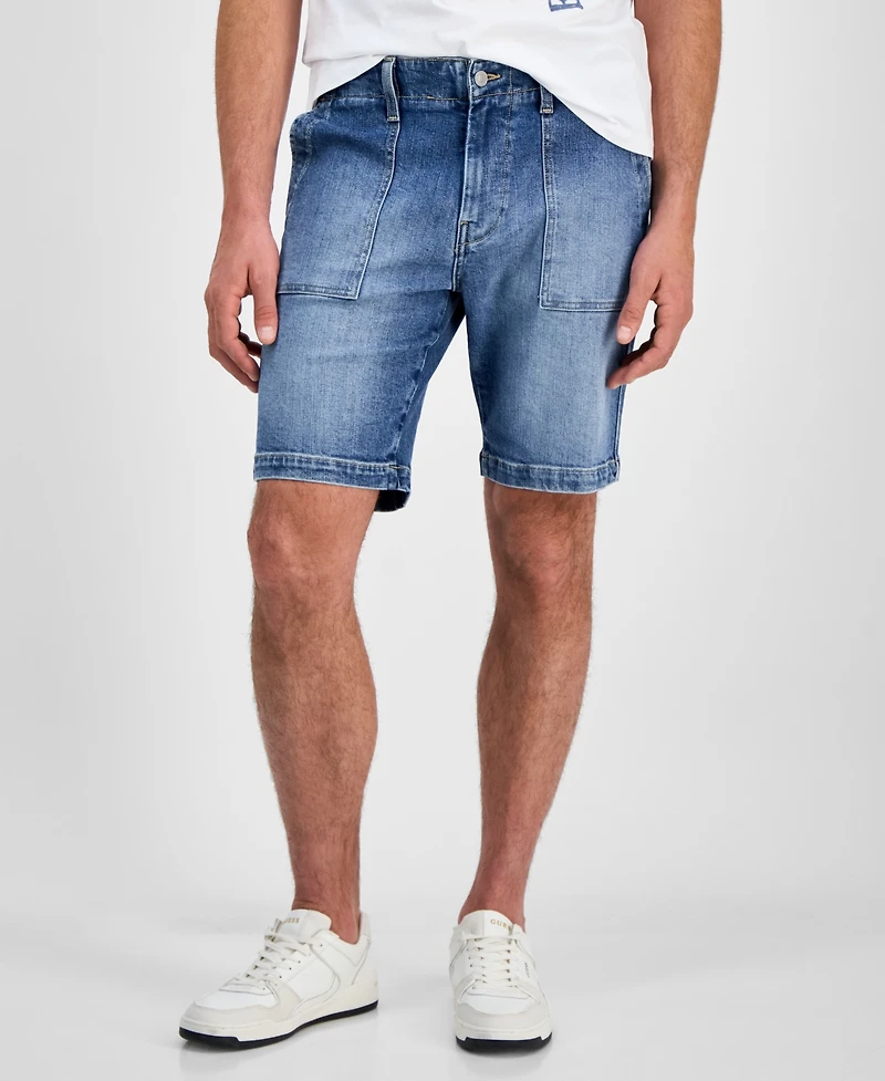 Guess Men's Denim Utility 9" Shorts