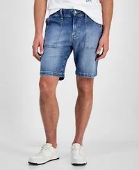Guess Men's Denim Utility 9" Shorts