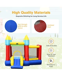 Kid's Inflatable Bouncer with Jumping Area and 480W Blower