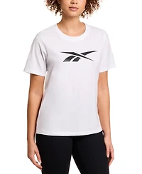Reebok Women's Cotton Logo-Graphic Crewneck T-Shirt