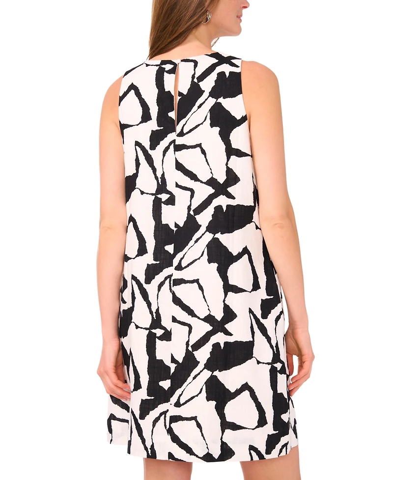 Msk Women's Printed Boat-Neck Shift Dress