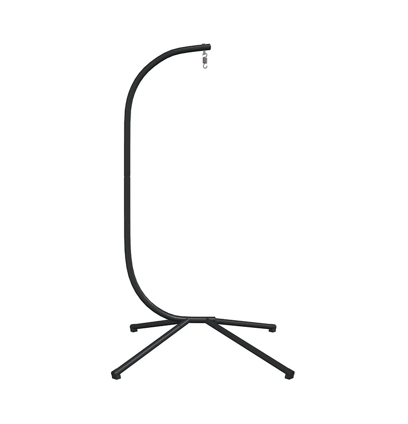 Hanging Egg Chair Stand without Basket Black Steel