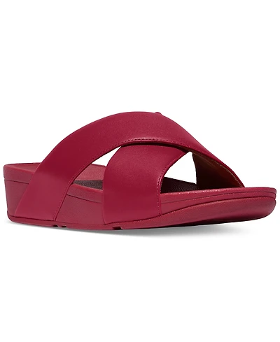 FitFlop Women's Lulu Crisscross Slide Leather Sandals