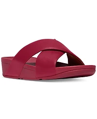 FitFlop Women's Lulu Crisscross Slide Leather Sandals